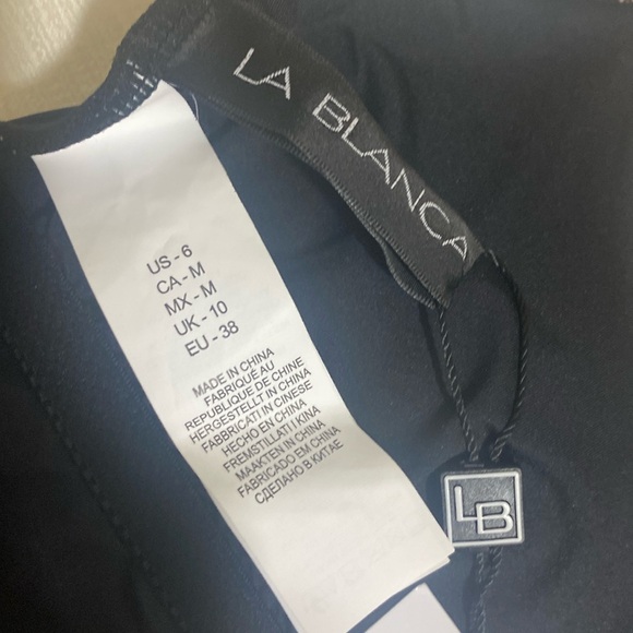 LA BLANCA Women's Standard Lingerie One Piece Swimsuit w Tommy Control Size 6 - Picture 8 of 8